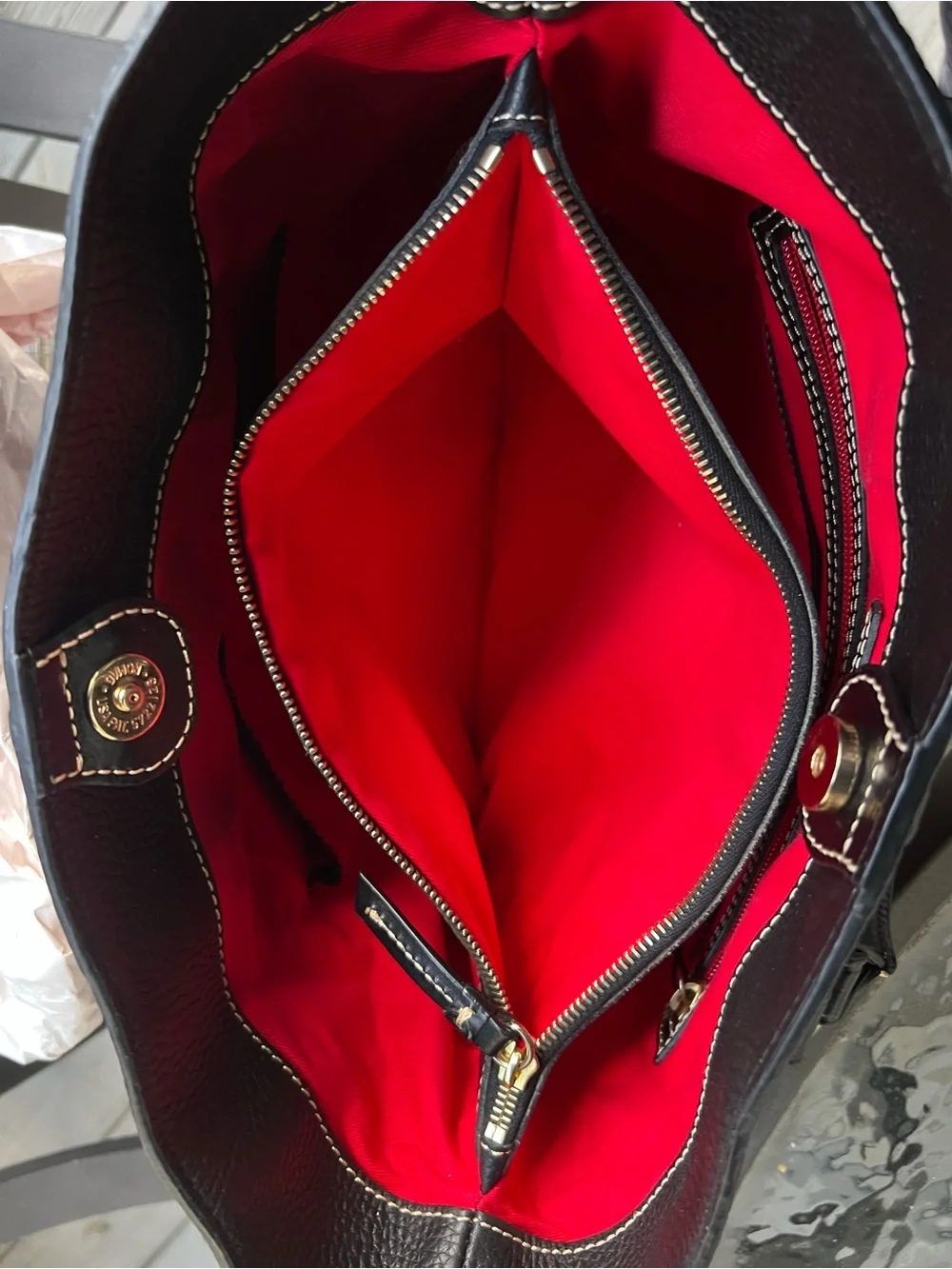 DOONEY & BOURKE PEBBLE LEATHER LARGE CHELSEA SHOPPER PURSE